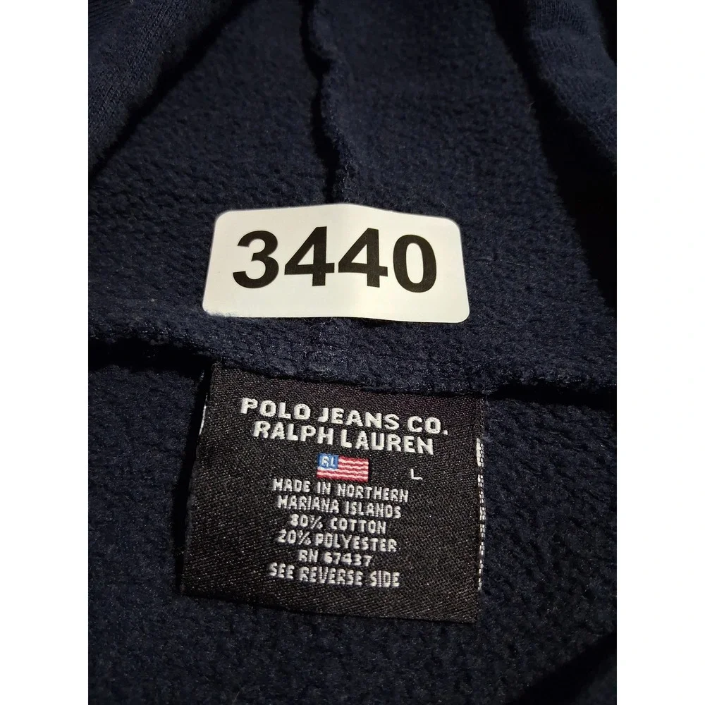 Vintage Y2k Polo Jeans Ralph Lauren Grungecore Preppy Varsity‎ Hoodie Sweatshirt